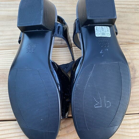 SAS tripod, comfort, Patton leather black, sandals, size 9 - Picture 6 of 9